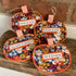 Ditsy Floral Fabric Hanging Pumpkin Decoration, Handmade Autumn And Halloween Decor With Sayings