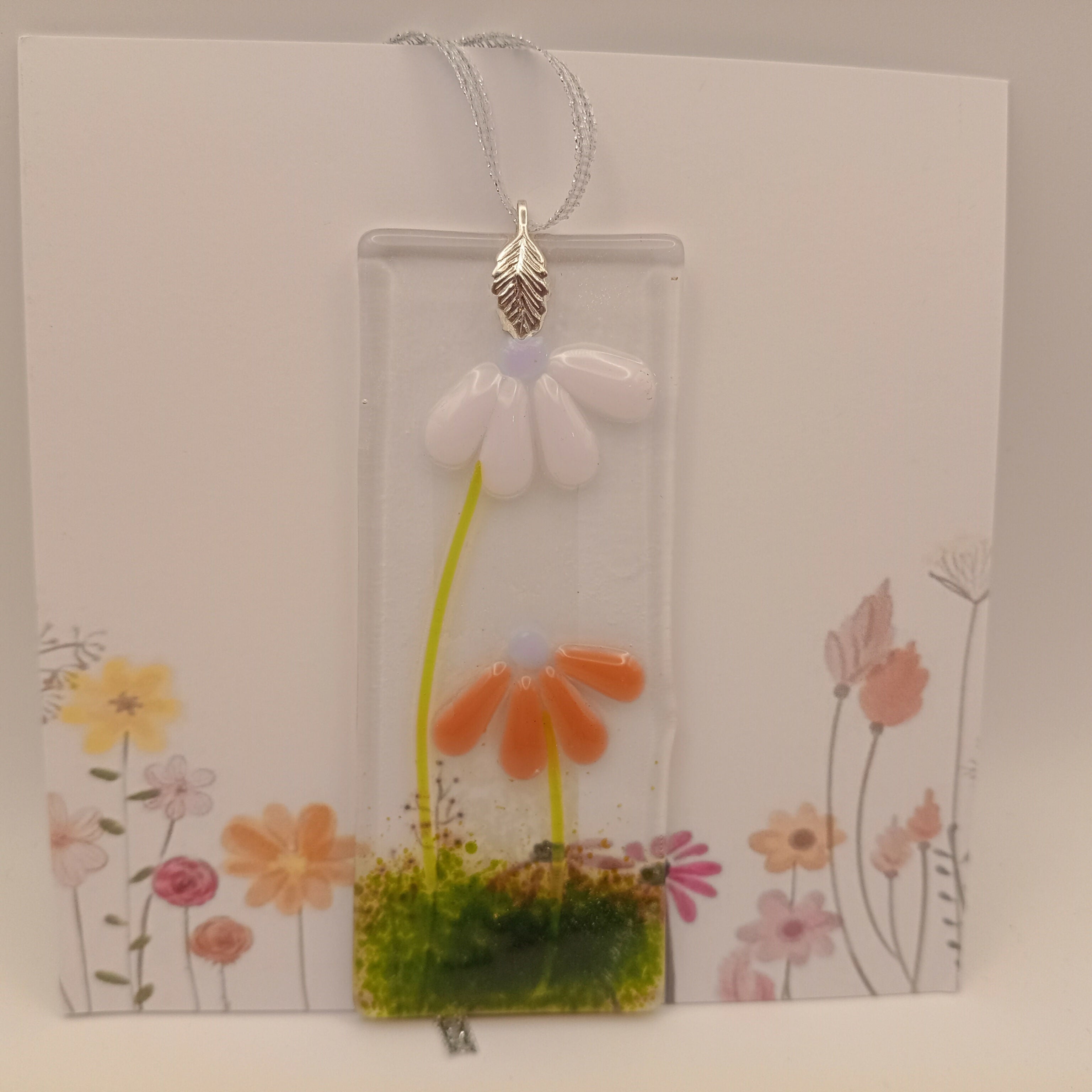 Fused Glass Flower Card