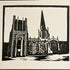 Sheffield Cathedral - A4 Hand Carved Lino Print On Card