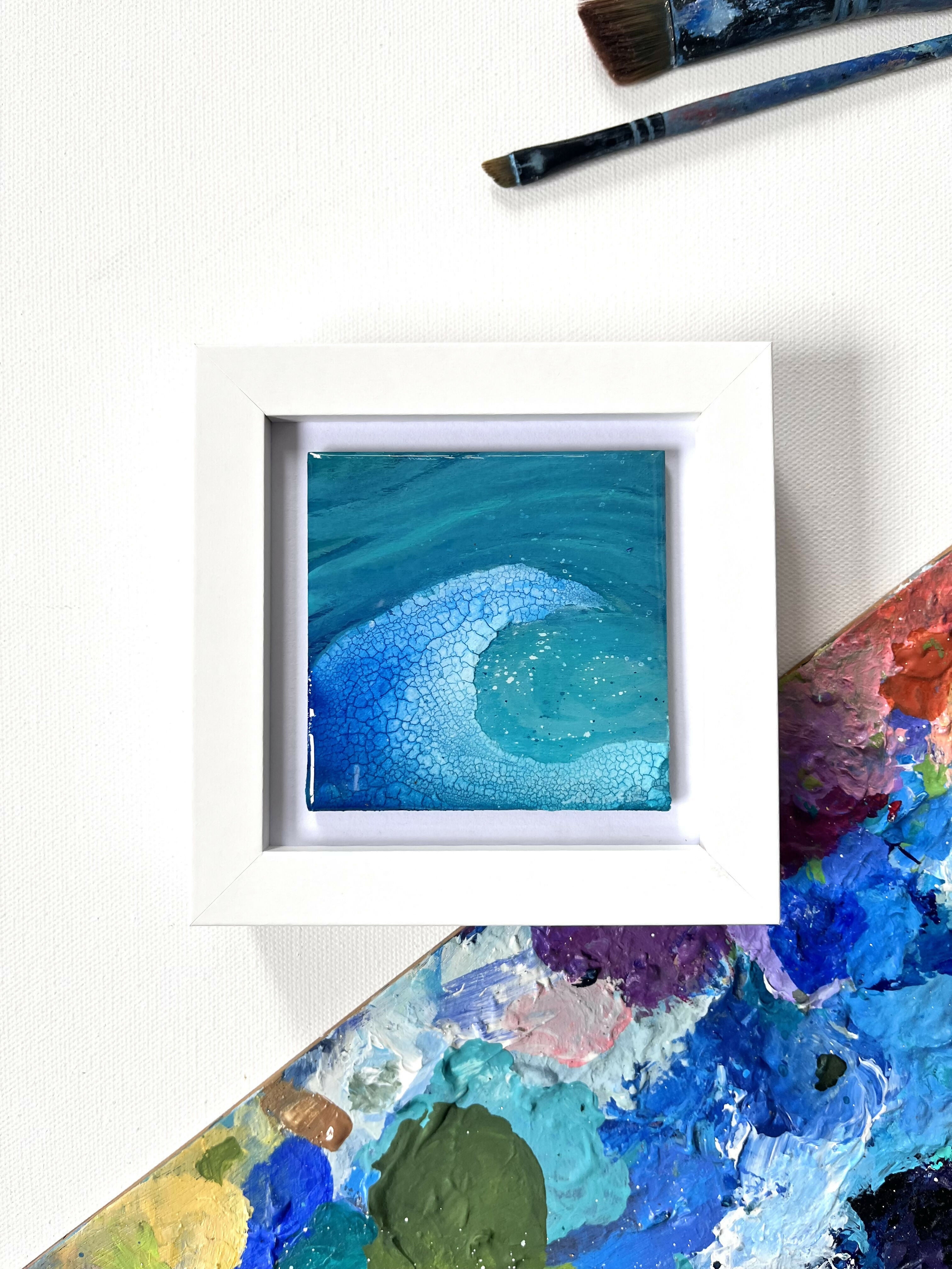 Mini Blue Wave - Original Painting