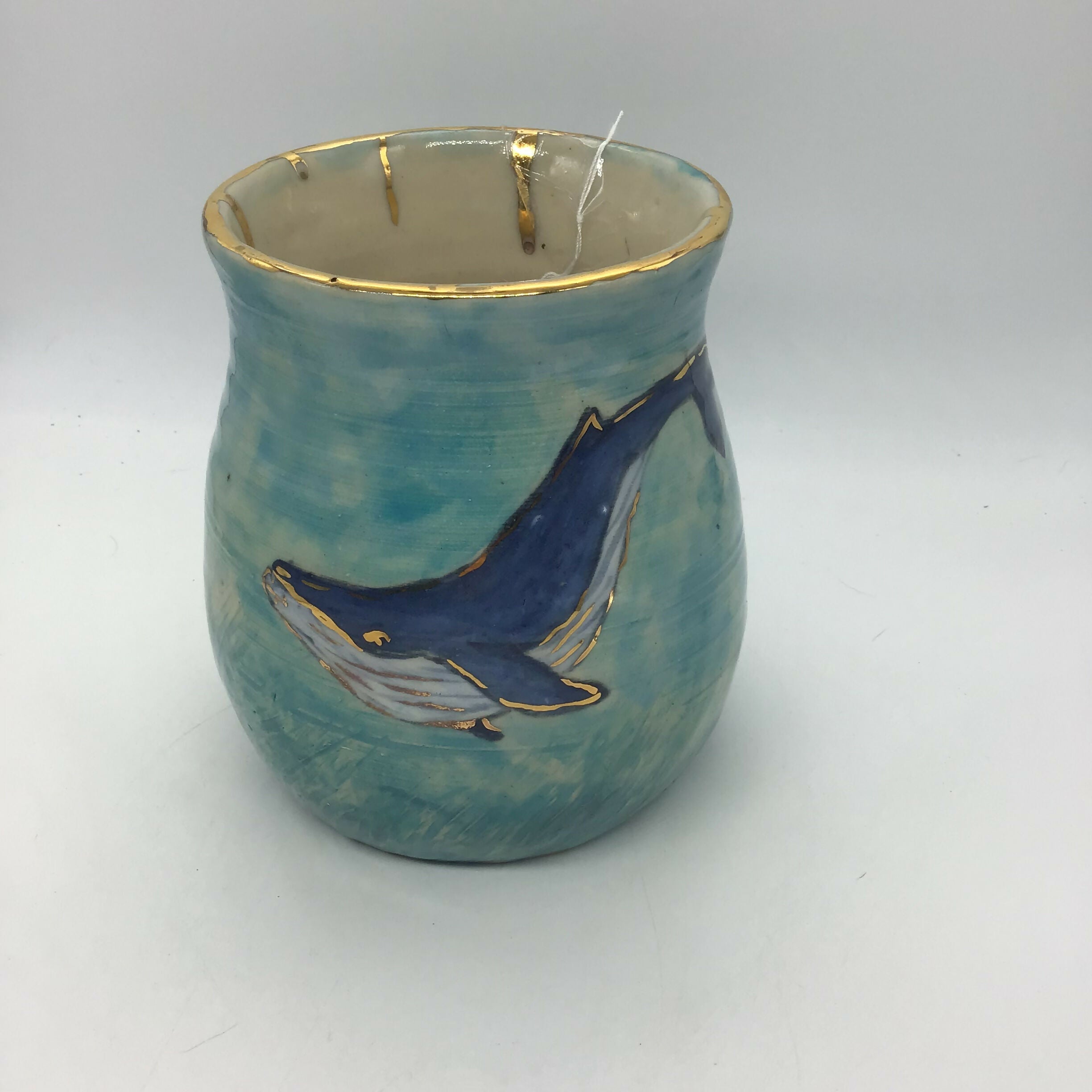 Gold Whale Vase