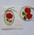 Hand Painted flowers Card/Gift Glass Plaque Suncatcher