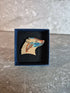 Handcrafted Cherry Veneer Badger Head Pin
