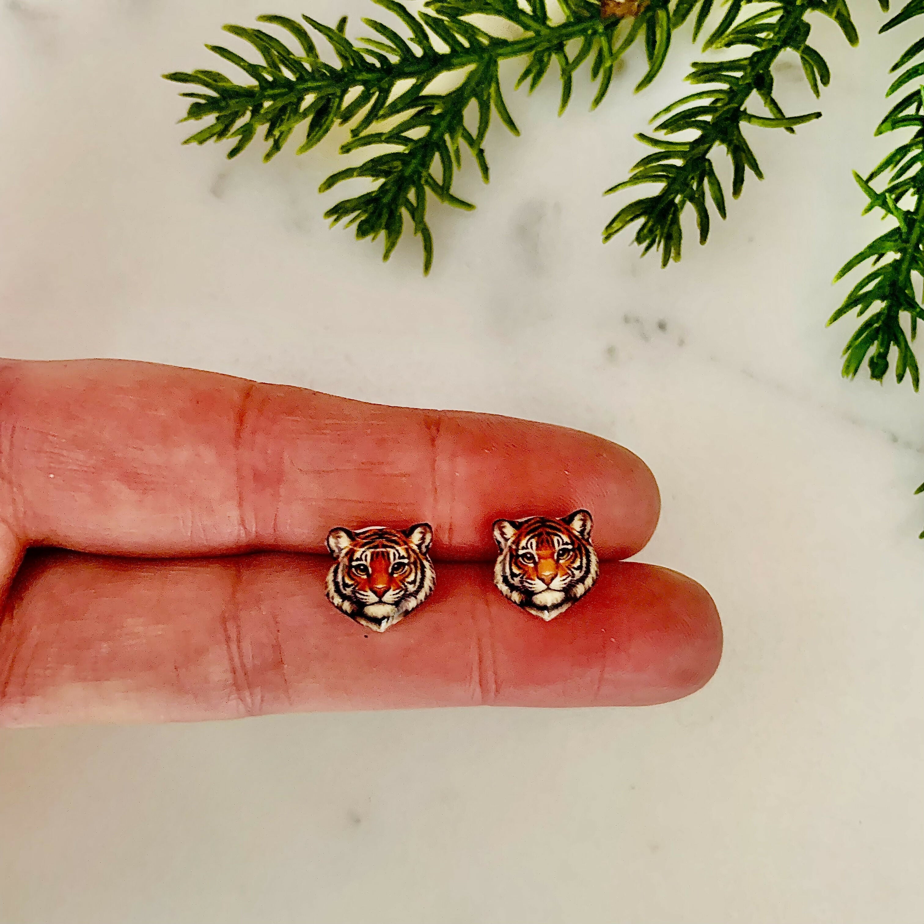 Tiger Stud Earrings