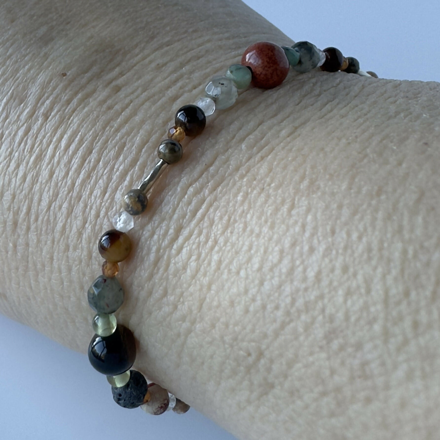 RELIEF BRACELET | STERLING SILVER BEADS & STONE BRACELET FOR PERSPECTIVE