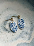 Blue Flowers Polymer Clay Earrings