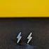 'Electra' Sterling Silver Tiny Lightning Stud Earring
