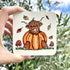 Highland Cow Pumpkin Coaster