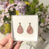 Pink Marble Pattern Teardrop Earrings