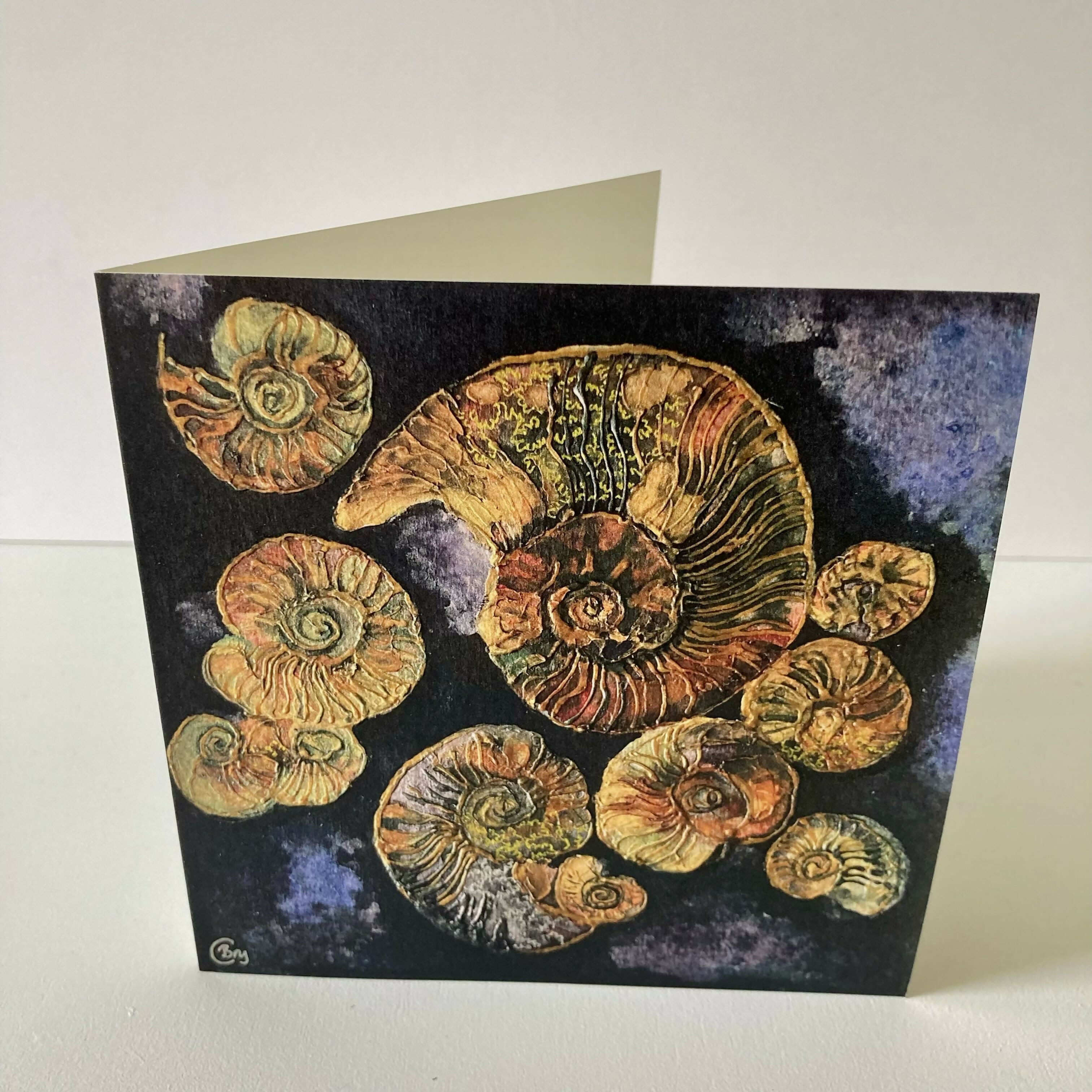 Jurassic ammonites - Greetings Card