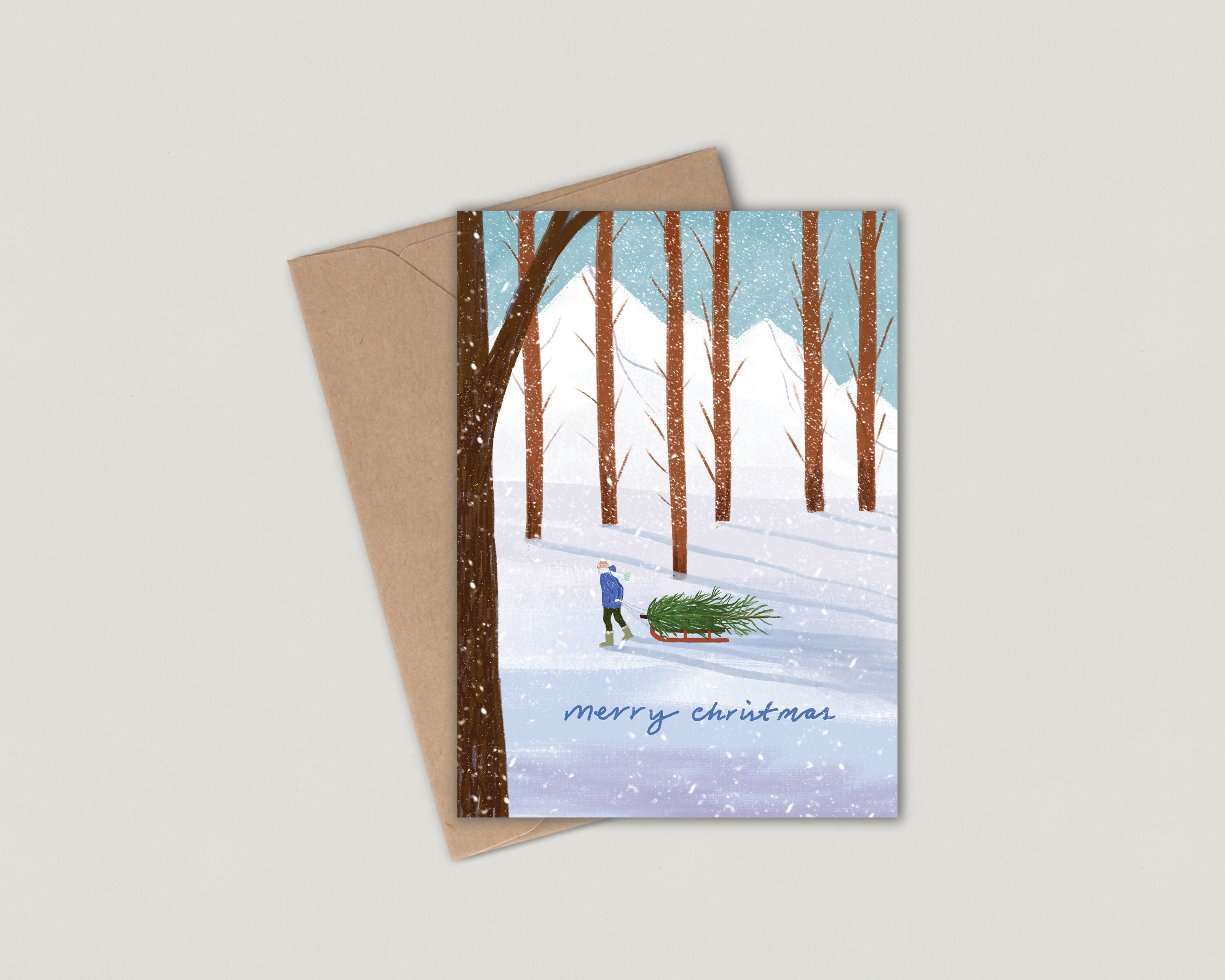Christmas Tree Sleigh Card