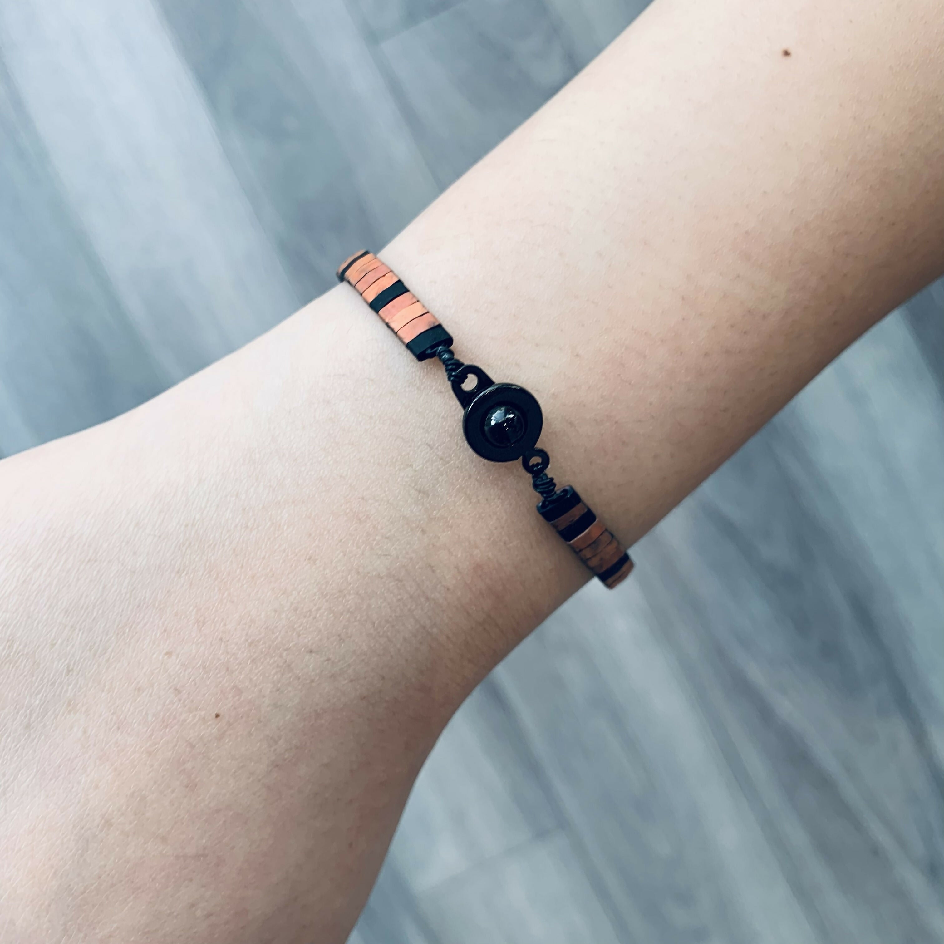 Japanese Tila Glass Bead Bracelet