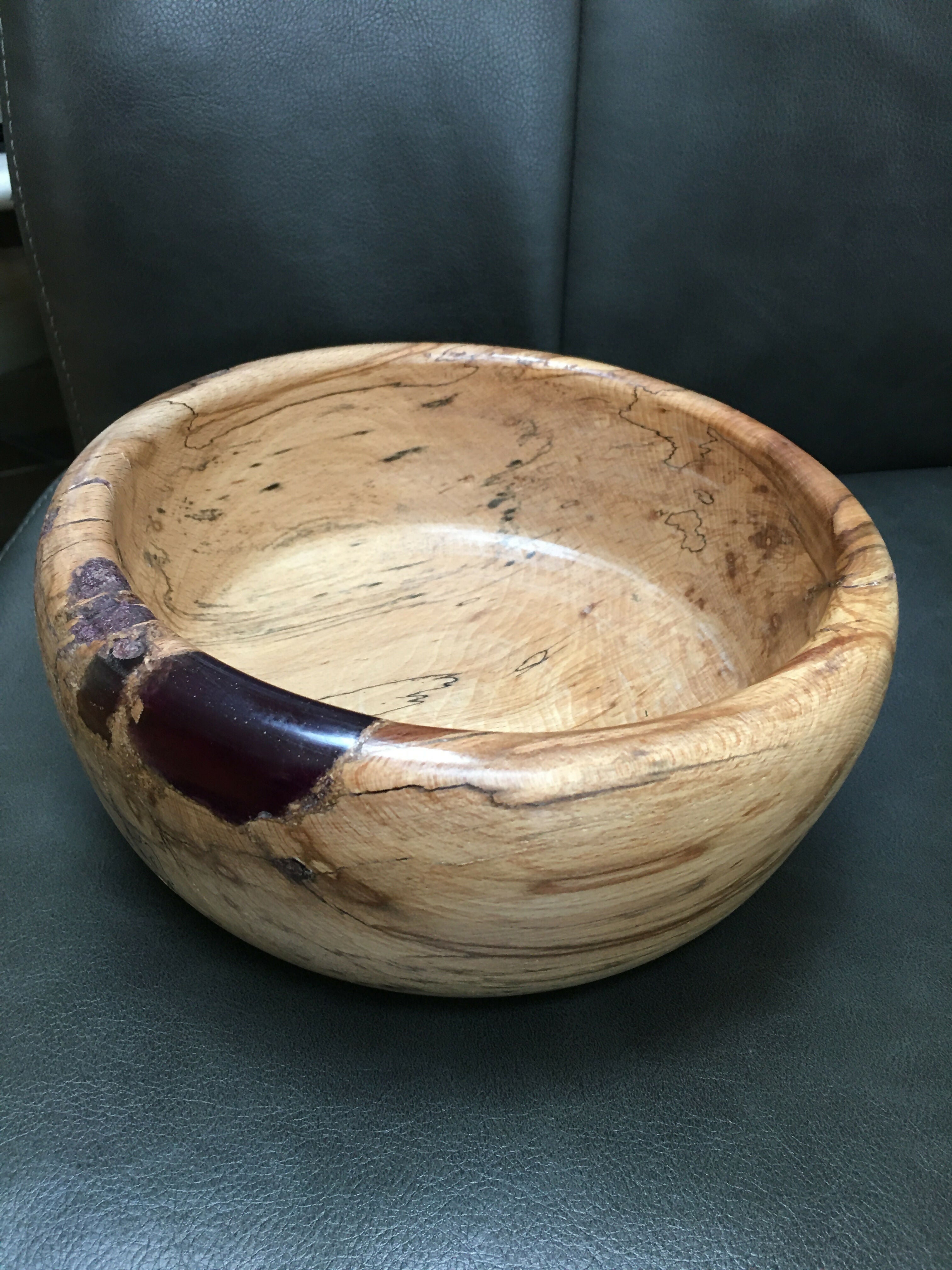 Large Spalted Beech Bowl