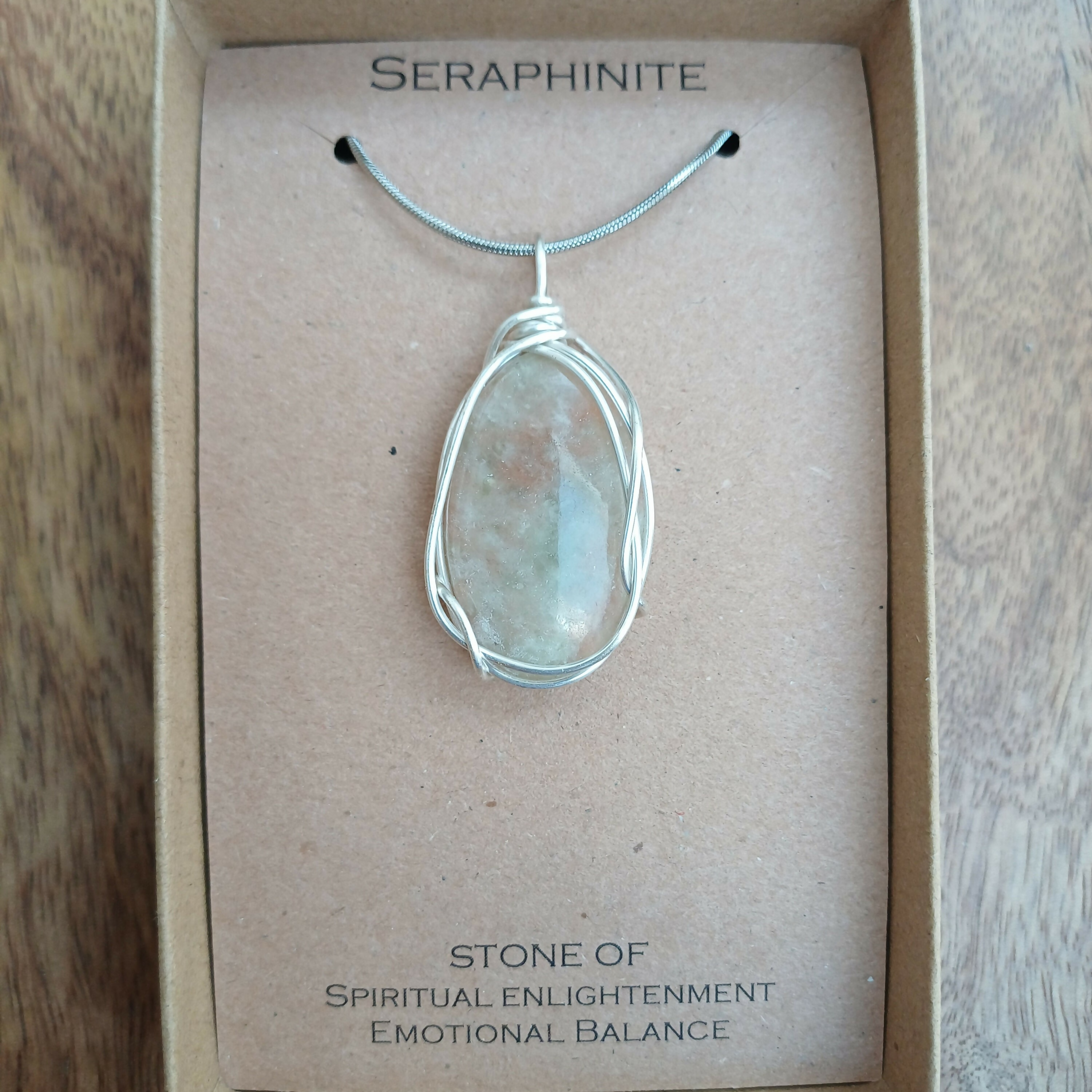 Seraphinite Wire Wrapped Pendant