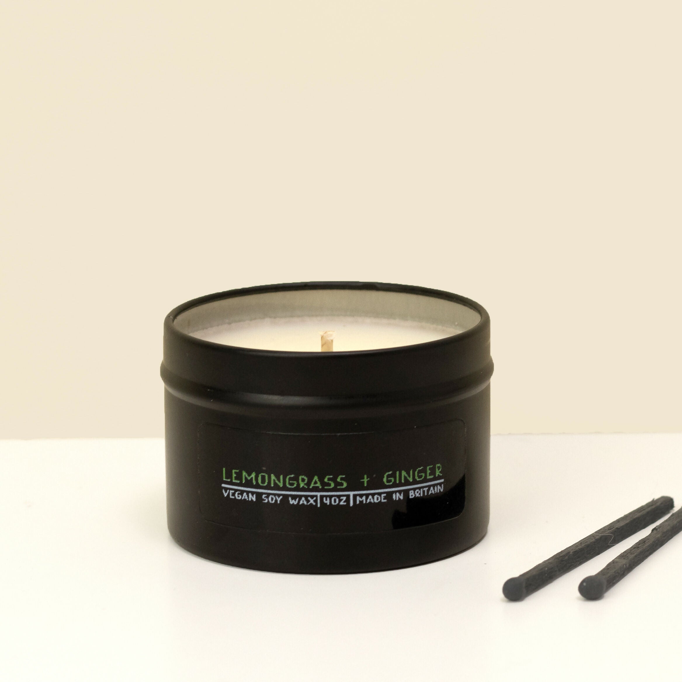 Lemongrass + Ginger Soy Wax Mini Tin Candle