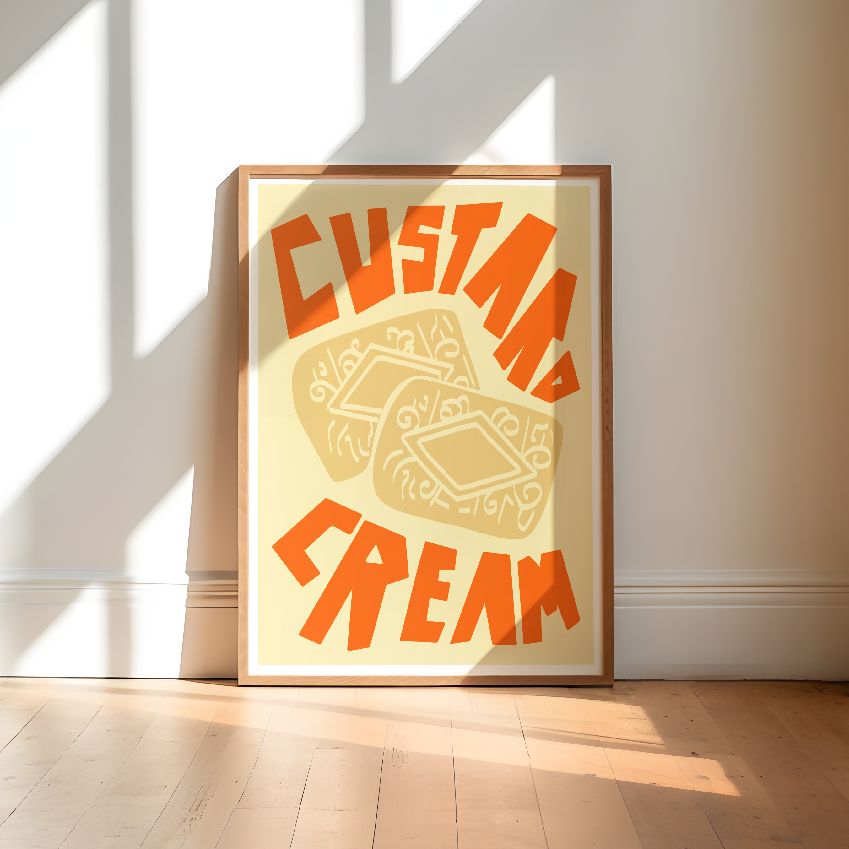 Custard Cream Art Print