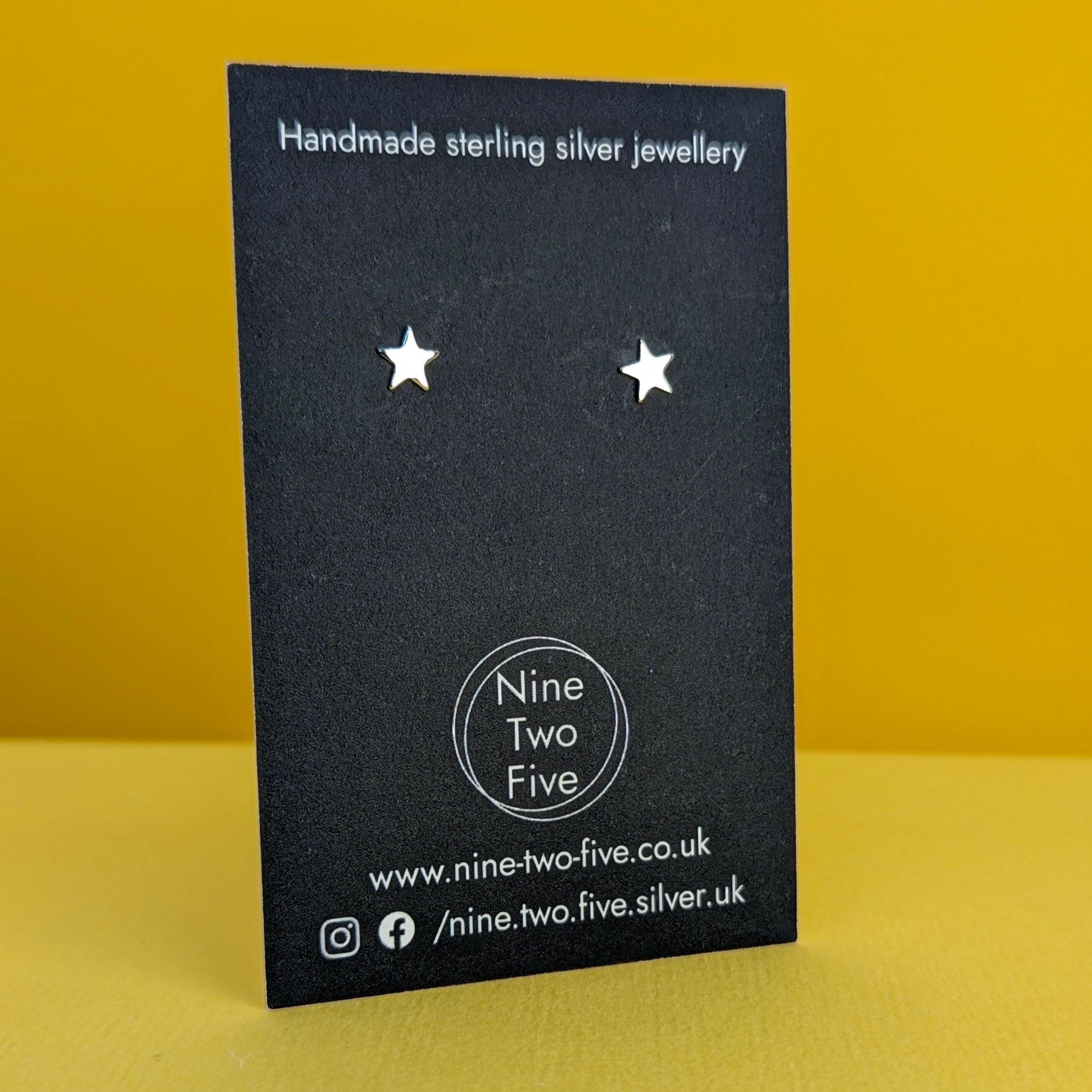 'Fallen Star' Sterling Silver Tiny Star Stud Earring