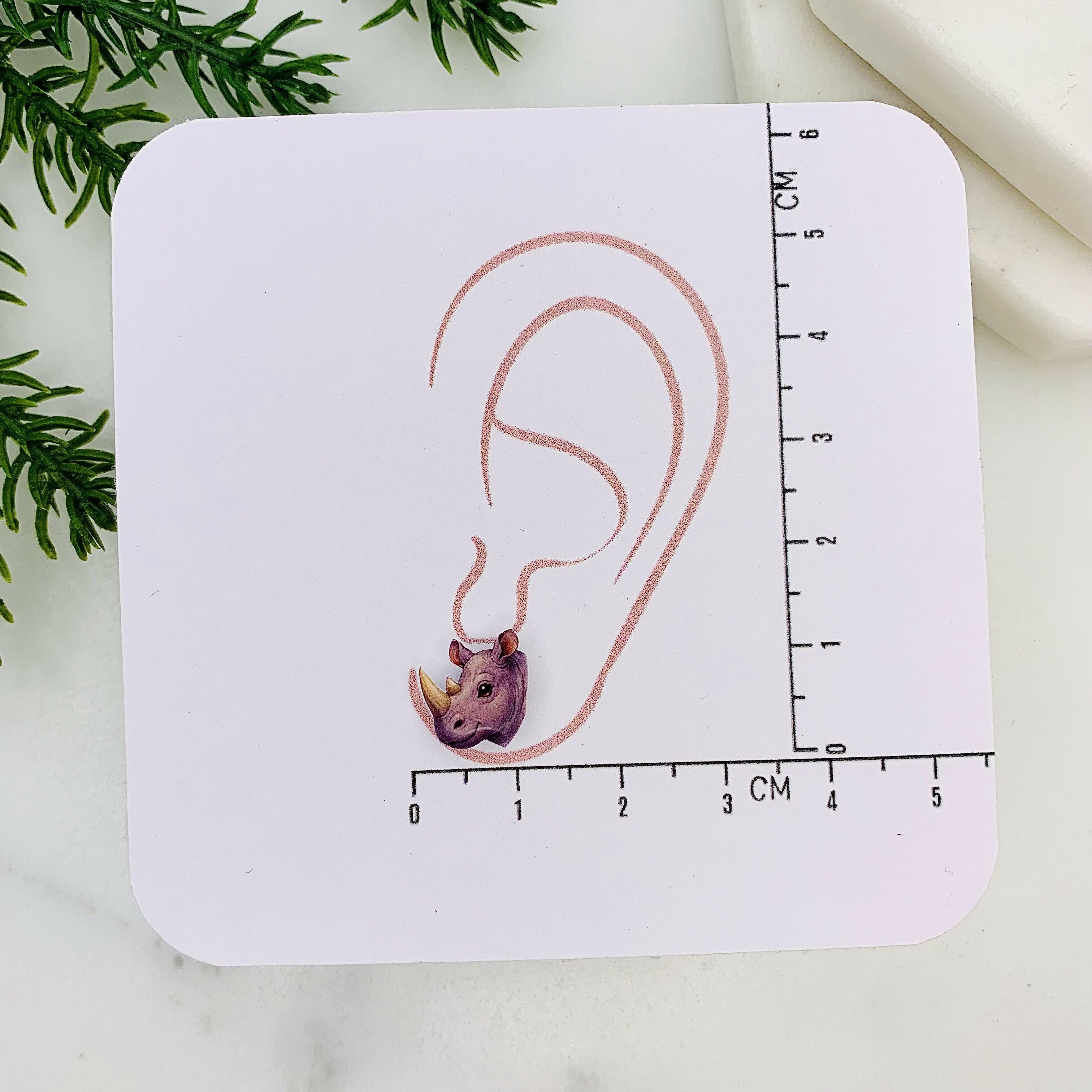 Rhino Stud Earrings