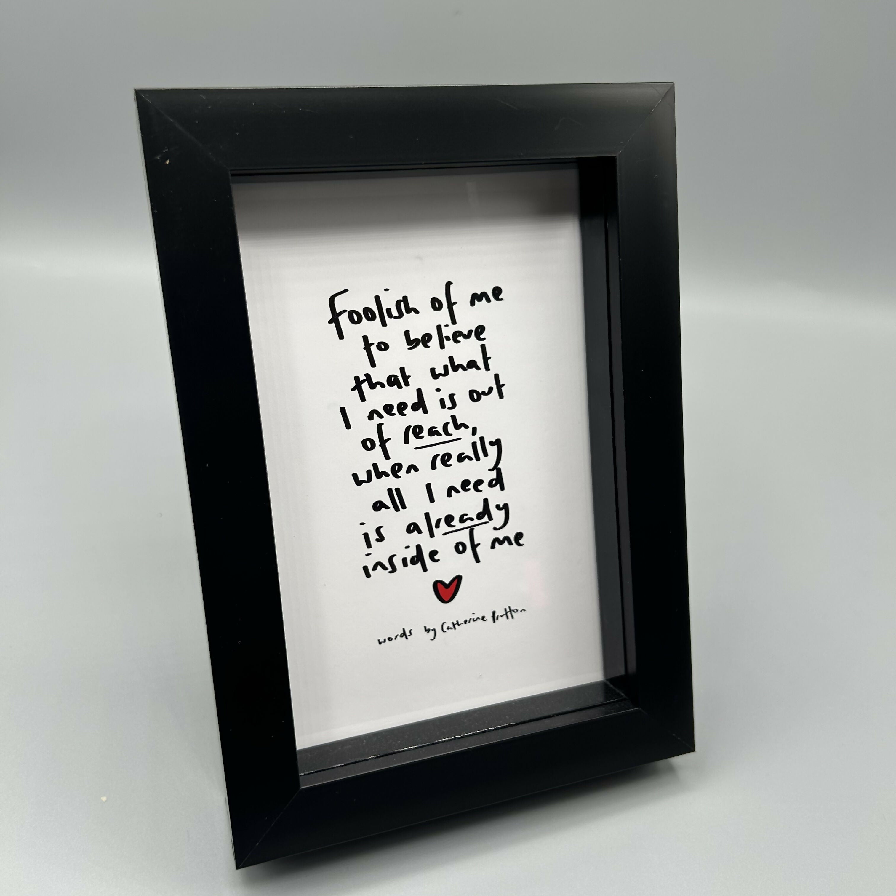 Original Poem - Multiple Options (A6 Box Frame)