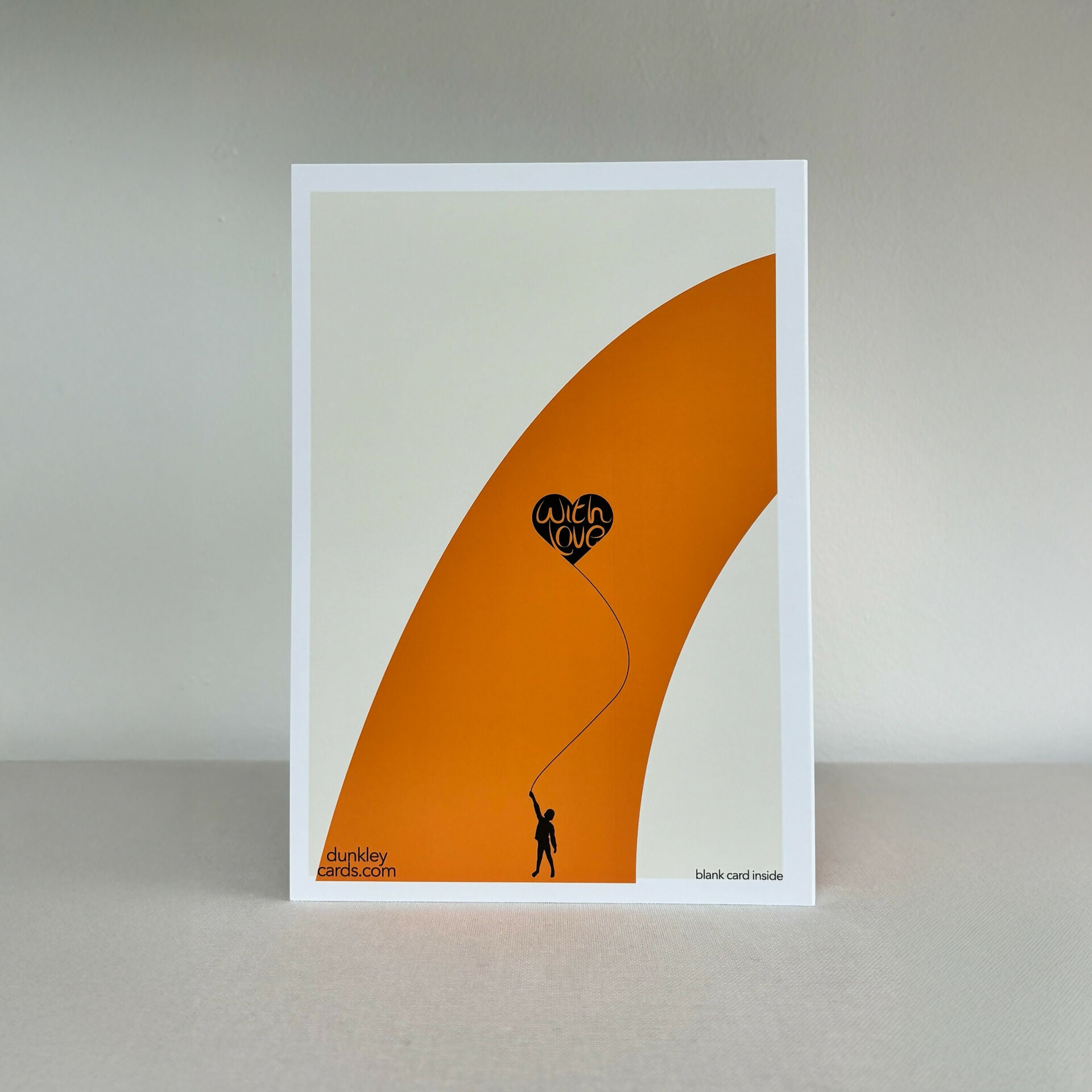 Happy Birthday Card - Orange, Off White and Red Gift Design