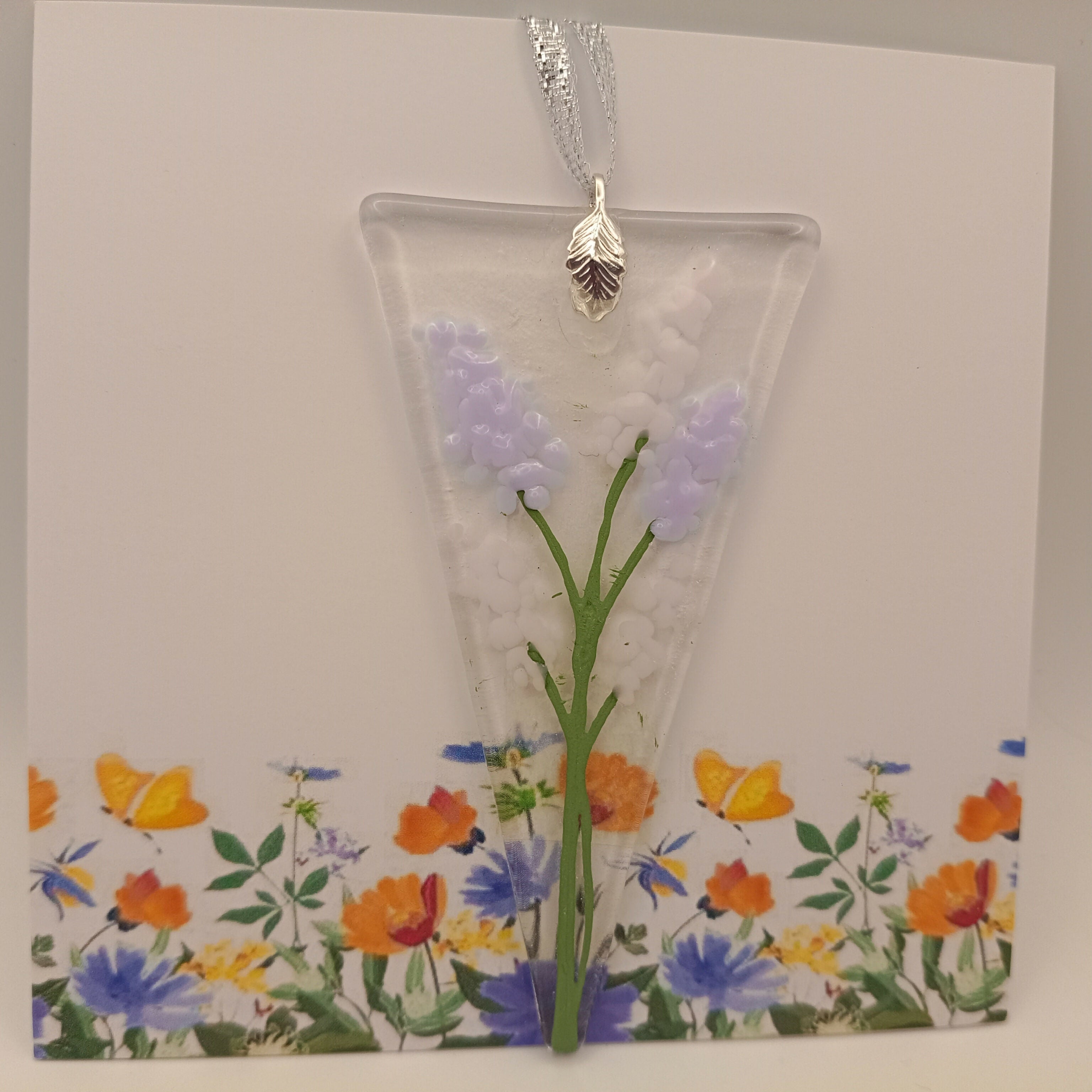 Fused Glass Flower Card