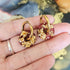 Handmade Autumn Colours Domed Circle Resin Charms On Chunky Hoops