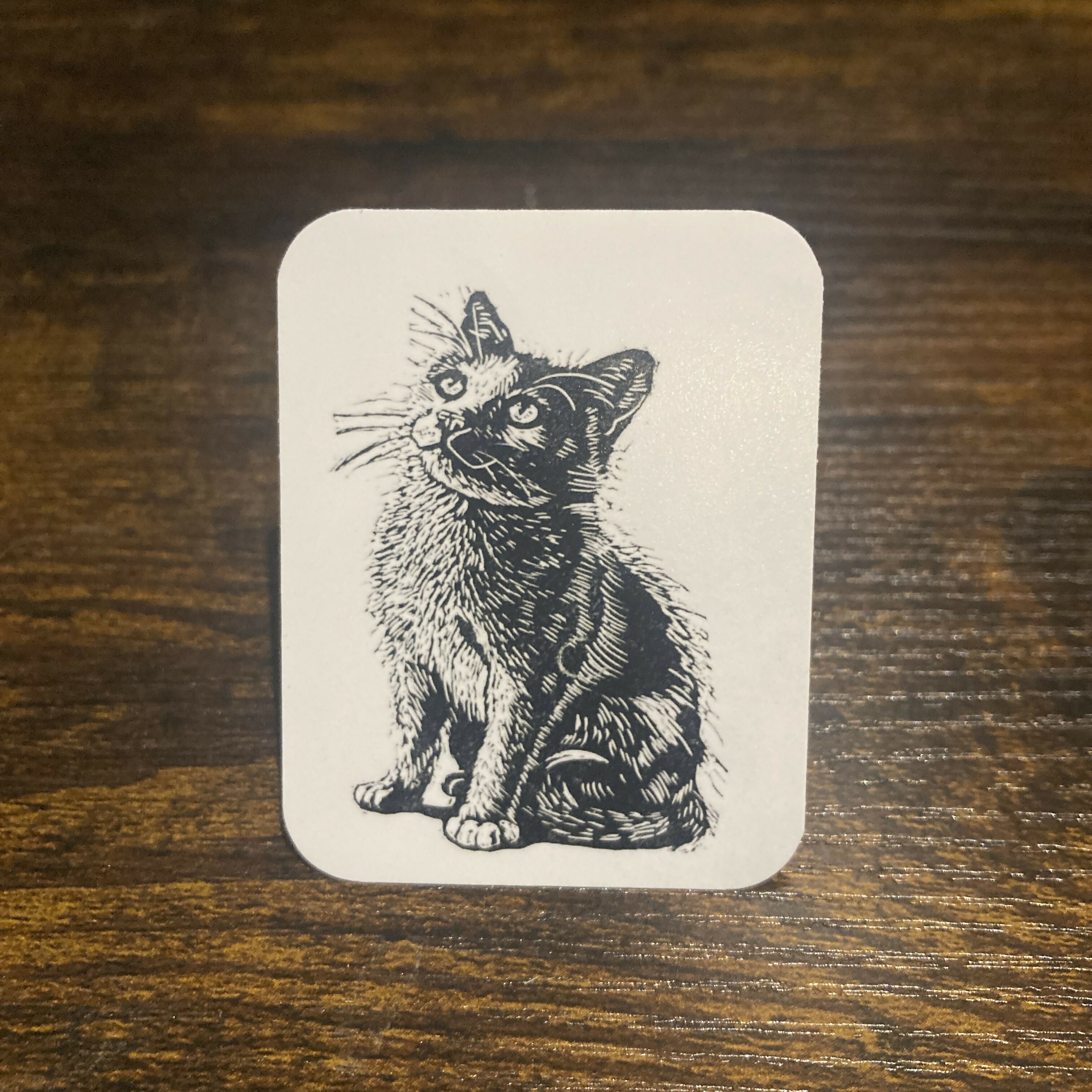 Sticker - B&W cat