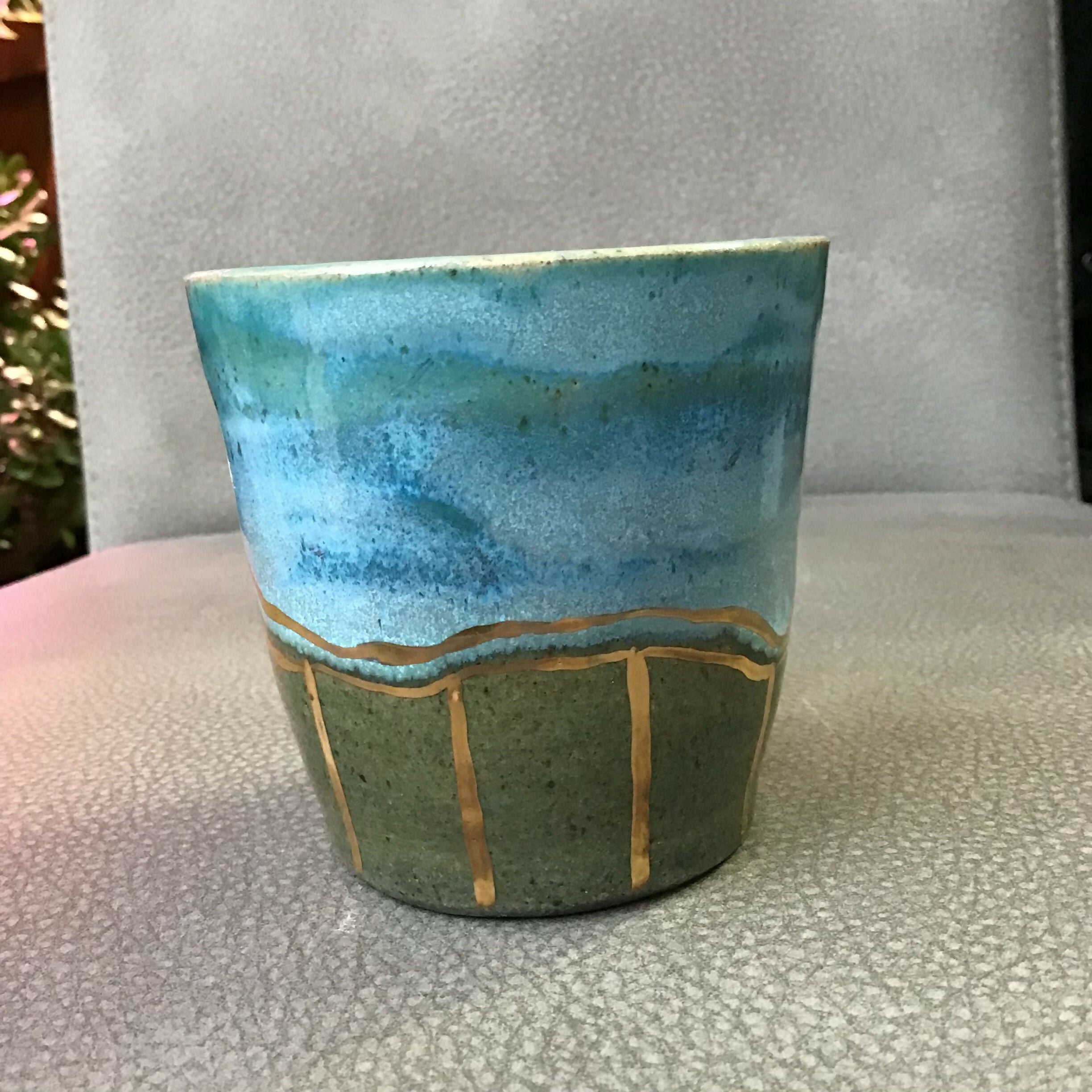 Blue & Gold Pot
