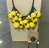 Yellow Necklace & Earrings Set