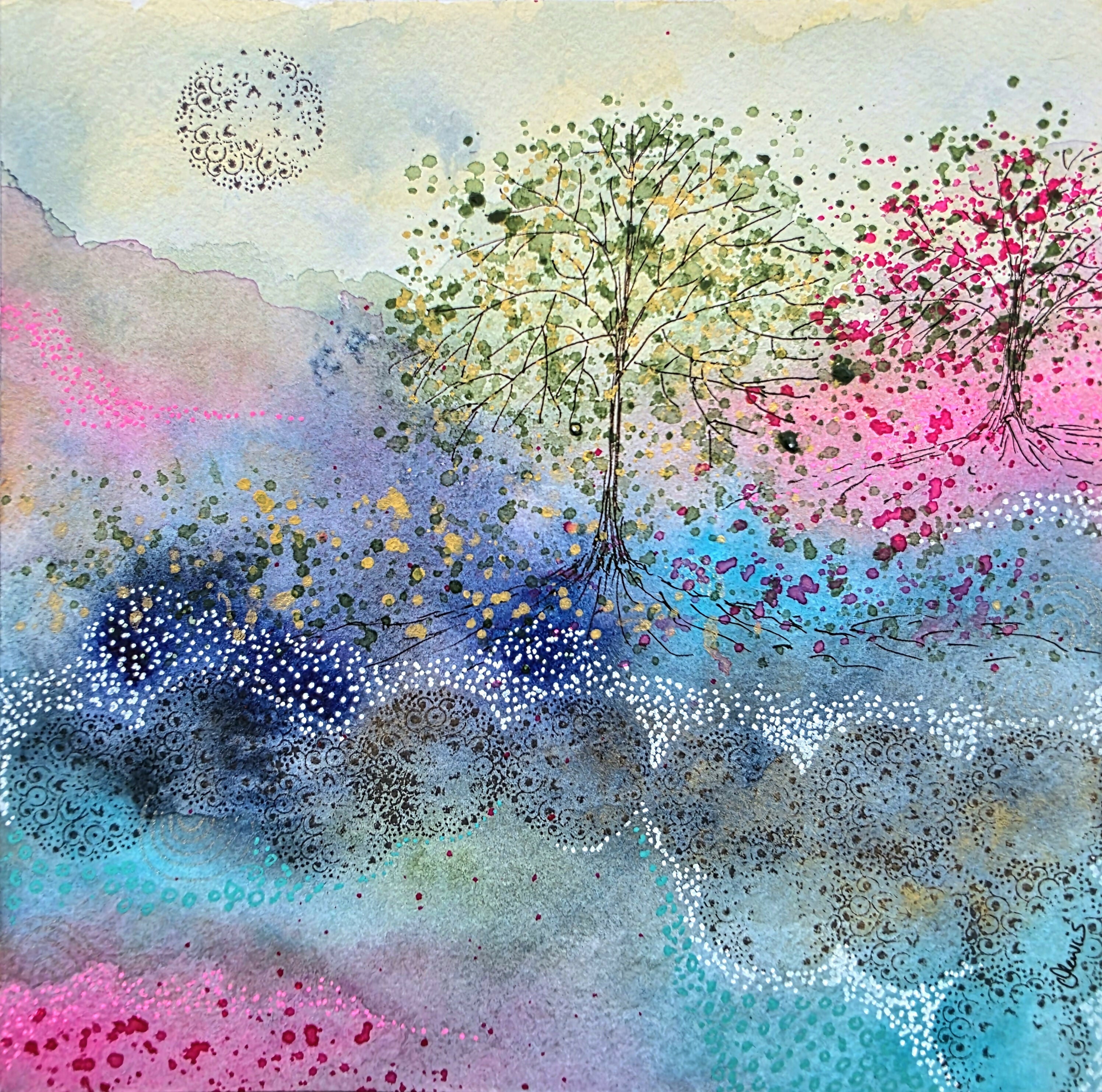 'Parkland' Original Mixed Media Painting