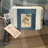 Unique Handcrafted Patchwork Purse Wristie Made From Upcycled Jeans And Dog Print Fabric