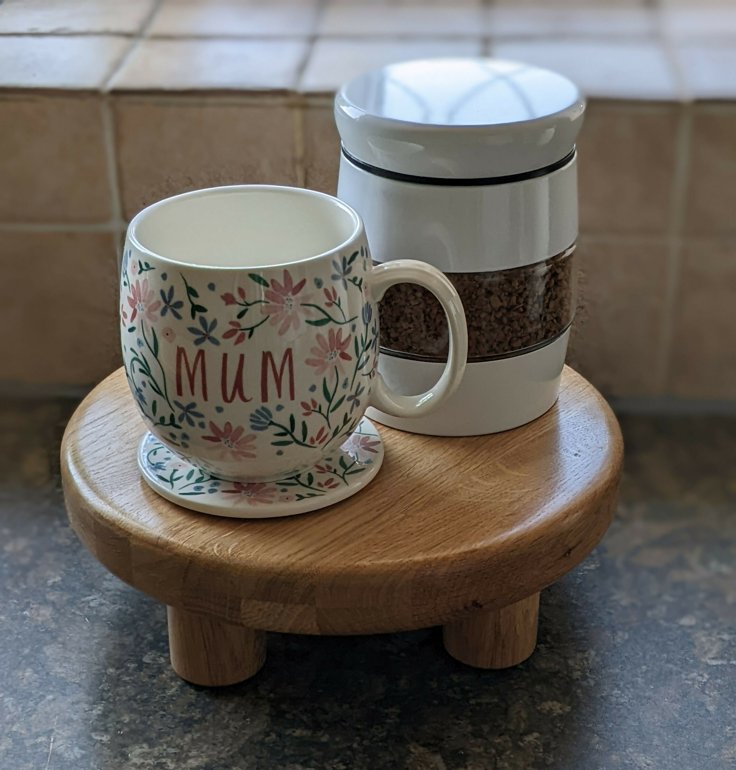 Large Handmade Raised Wooden Display Stand