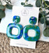 Ocean Dream Collection Square Polymer Clay Earrings