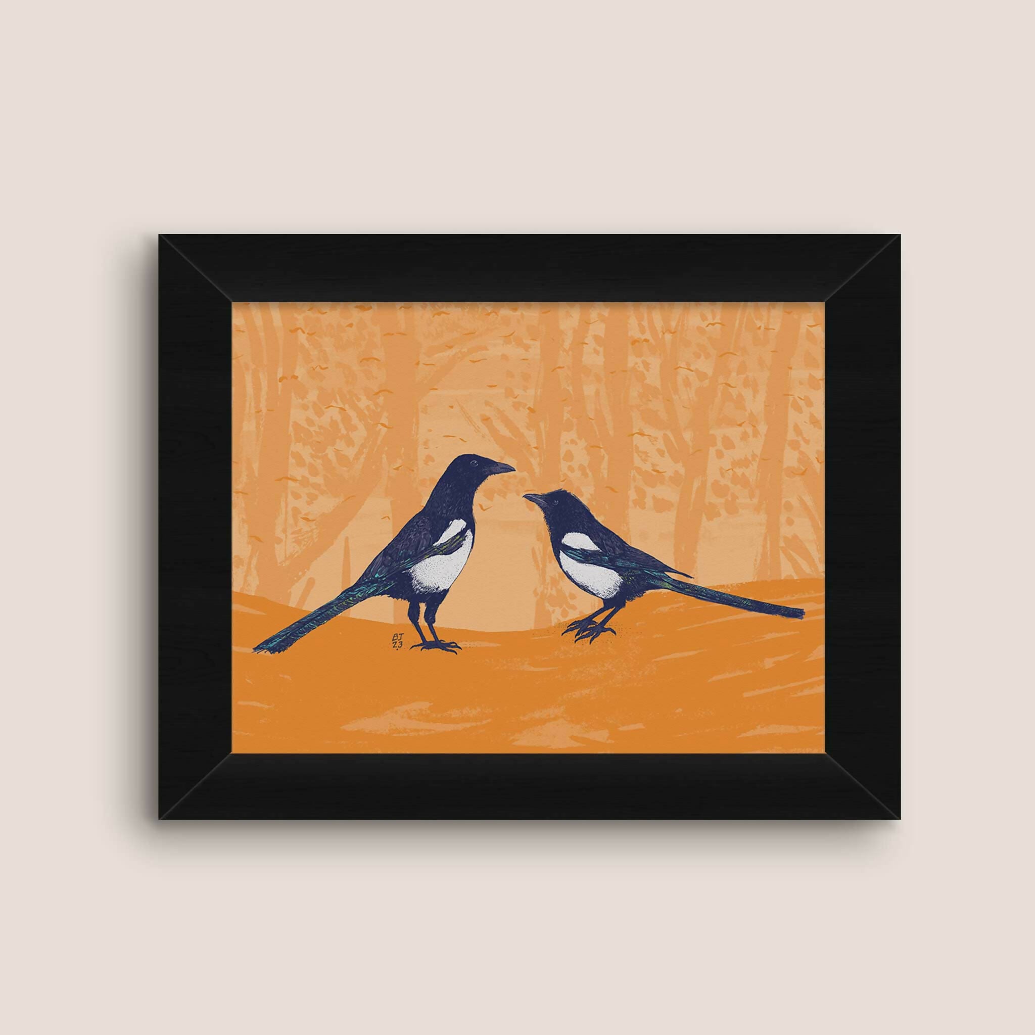 Magpies - Two for Joy Art Print