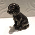 Ceramic Black Cocker Spaniel dog sculpture