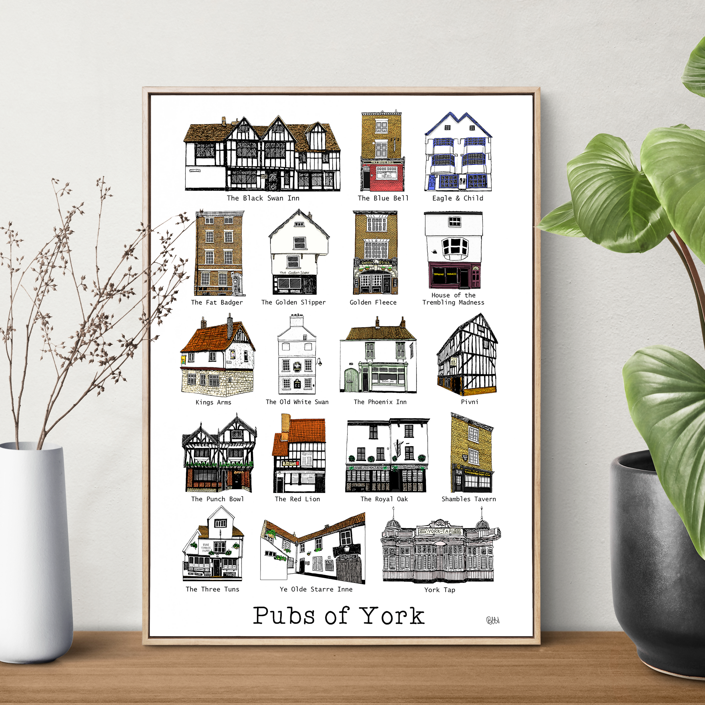 Pubs of York Print