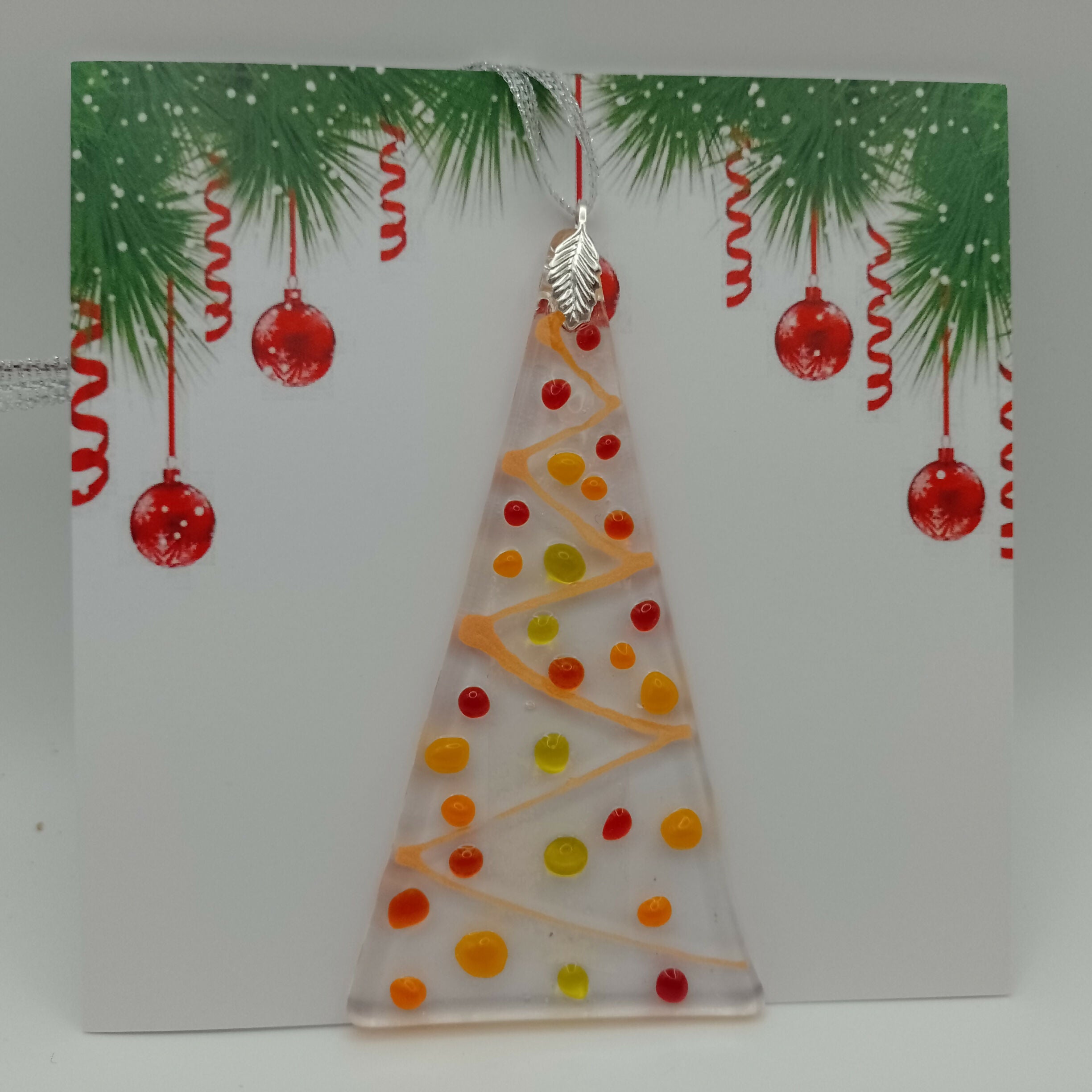 Fused Glass Christmas Card