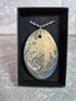 Unique Double Sided Hand Crafted Oval Multi Coloured Pendant