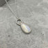 Rainbow Moonstone Teardrop Shaped Silver Pendant