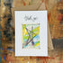 Abstract Sparkle Star Thank You Card in Blue