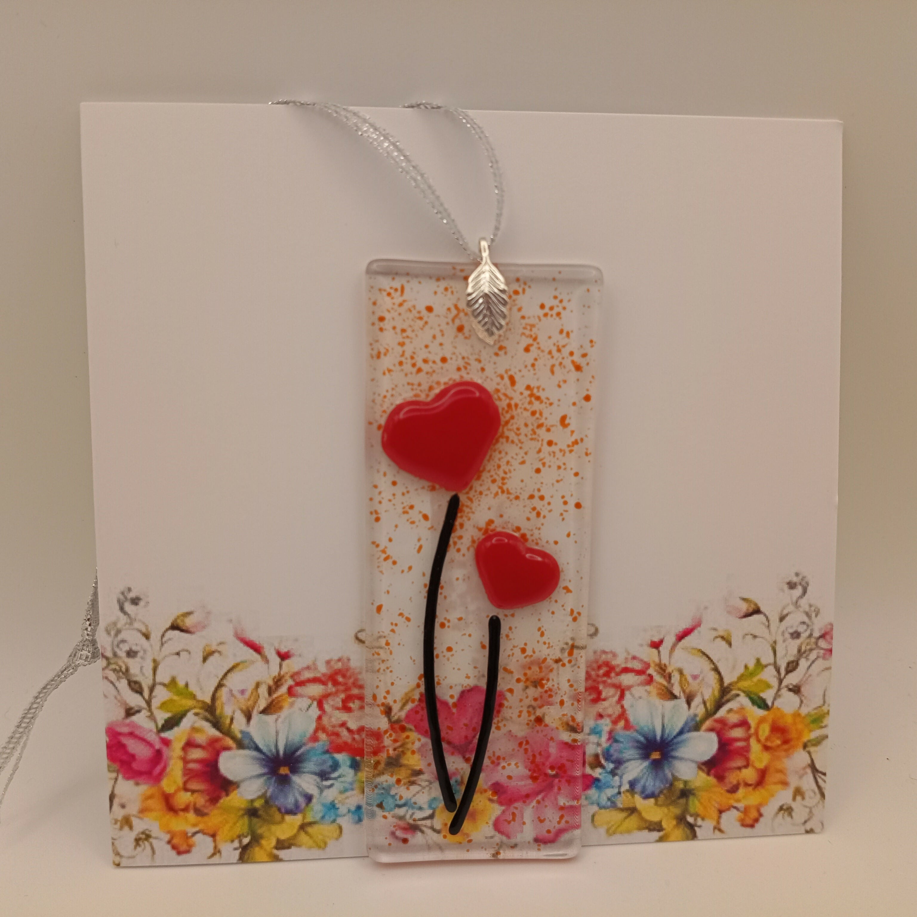 Fused Glass Heart Card
