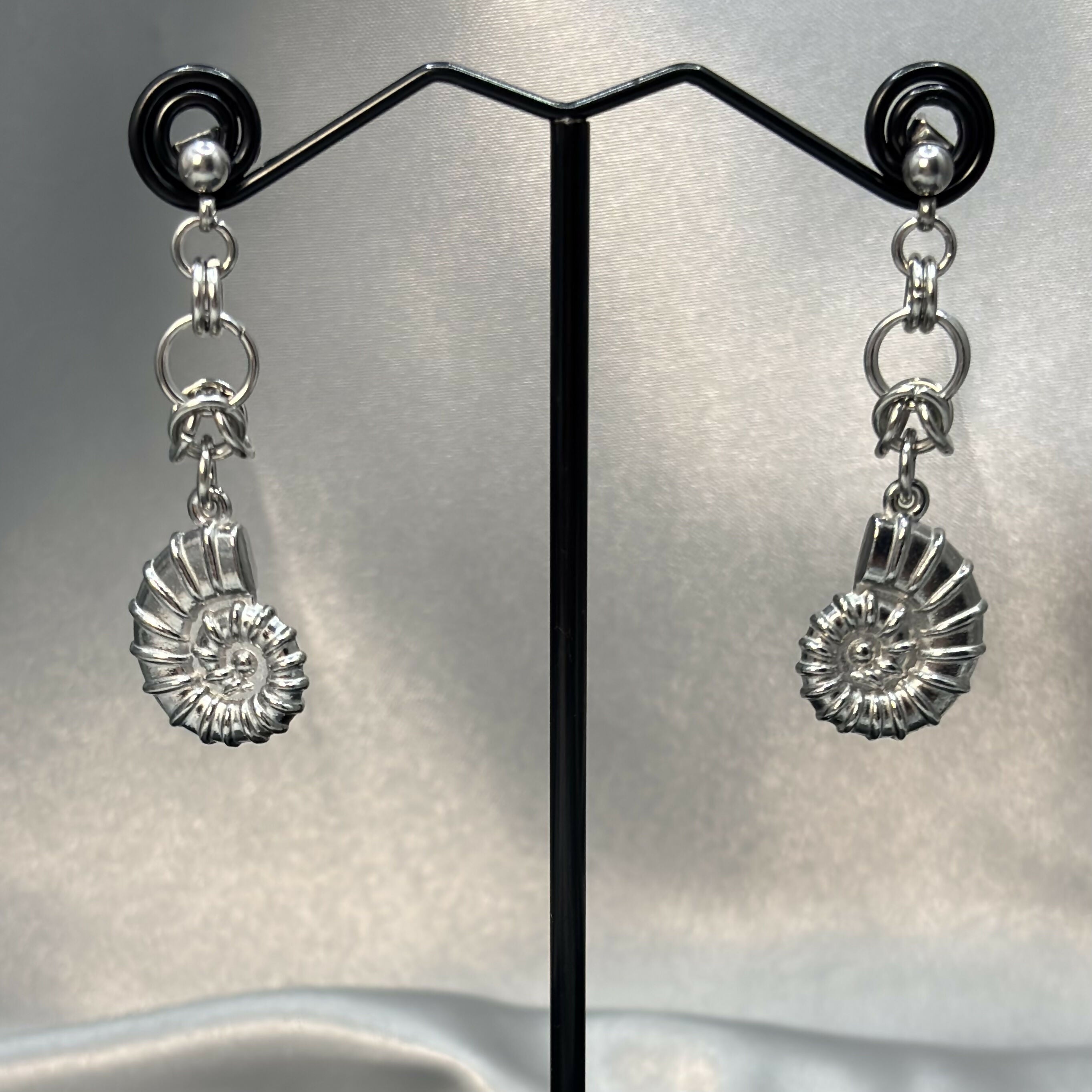 Fossil Chainmail Earrings