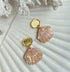 Engraved Clam Shell Earrings with stud
