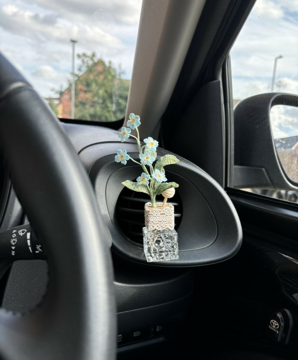 Forget Me Not Flower Car Air Freshener