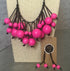 Pink Necklace & Earrings Set