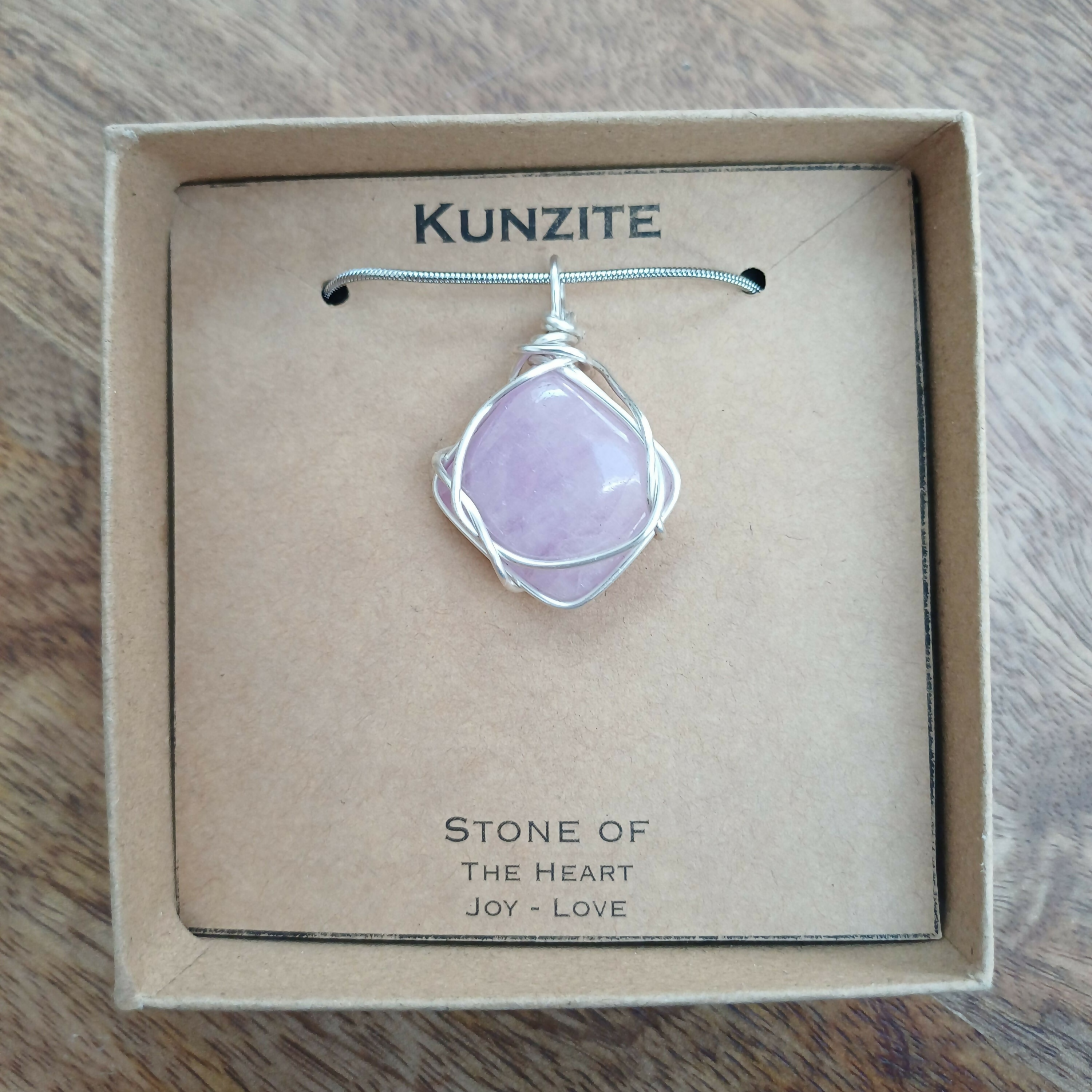 Kunzite Wire Wrapped Pendant