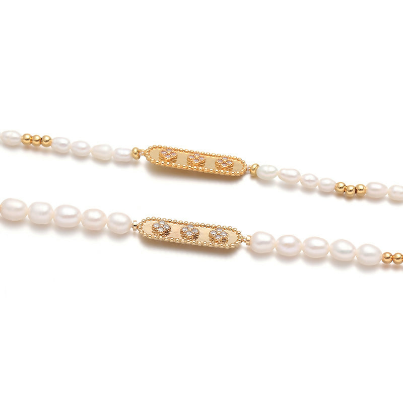 Pearl Zircon Grace Bracelet | Elegant Design | Art & Soul