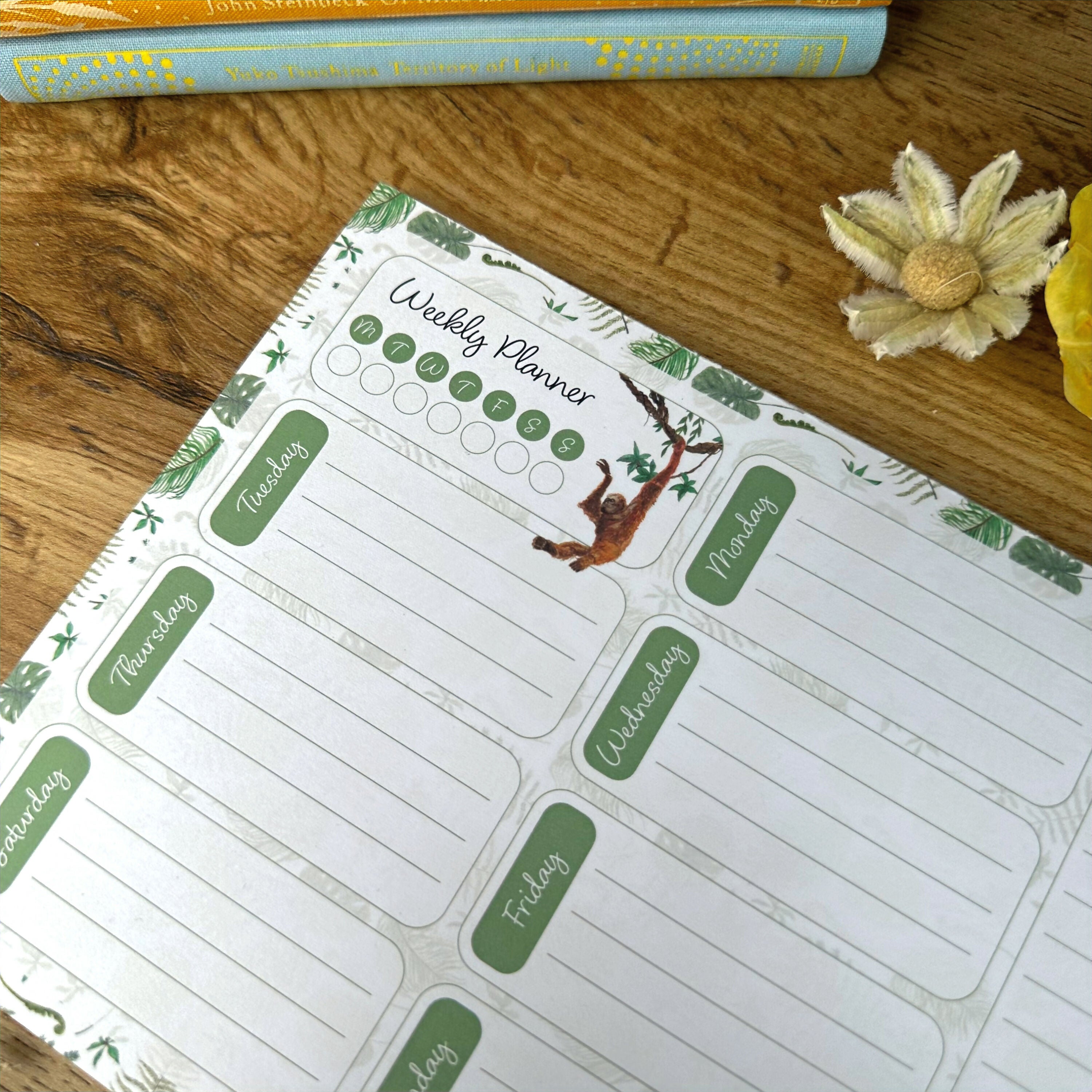 A5 50 Page Rainforest Weekly Planner Pad