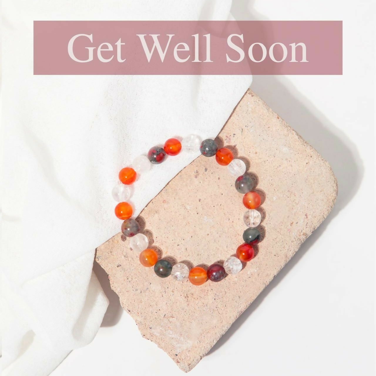 Get Well Soon Crystal Bracelet- 8mm