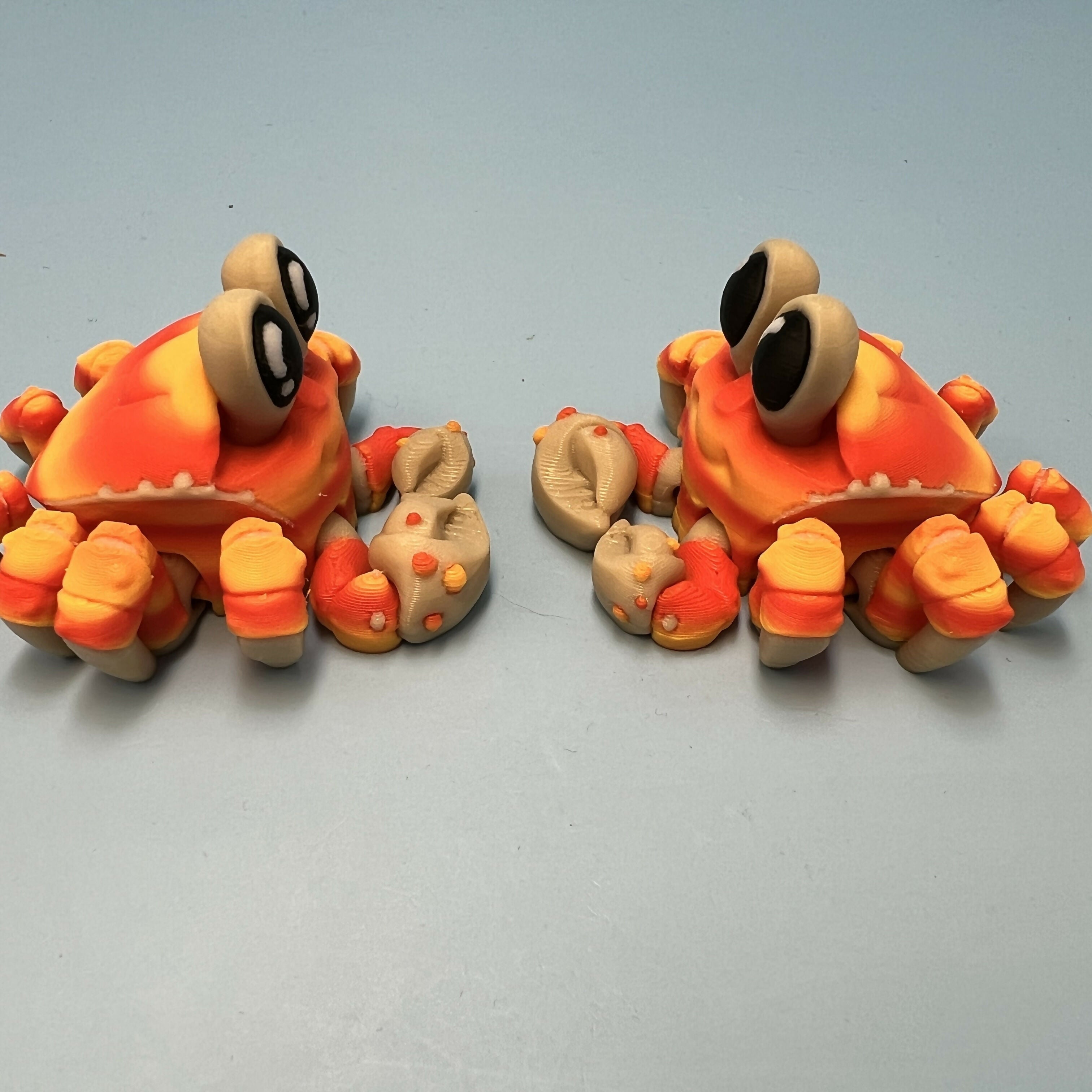 3D Printed SMALL: Articulated Sensory Fidget Animal friends Crab 6cm